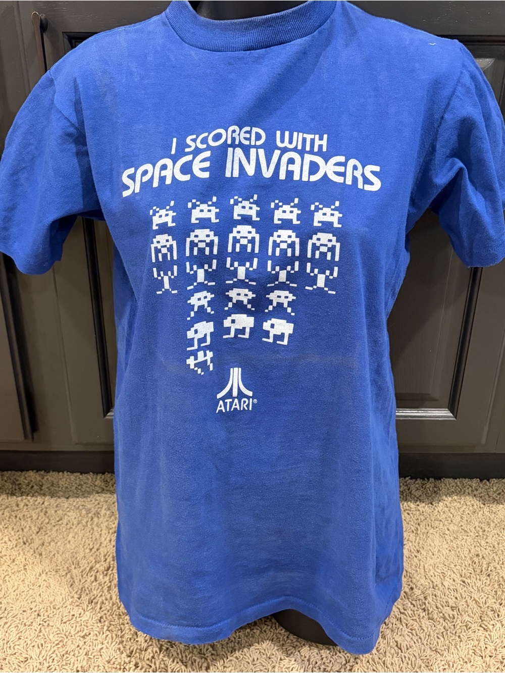 Vtg 1980s Atari I Scored W/ Space Invaders Tee M Collegiate Pacific SingleStitch